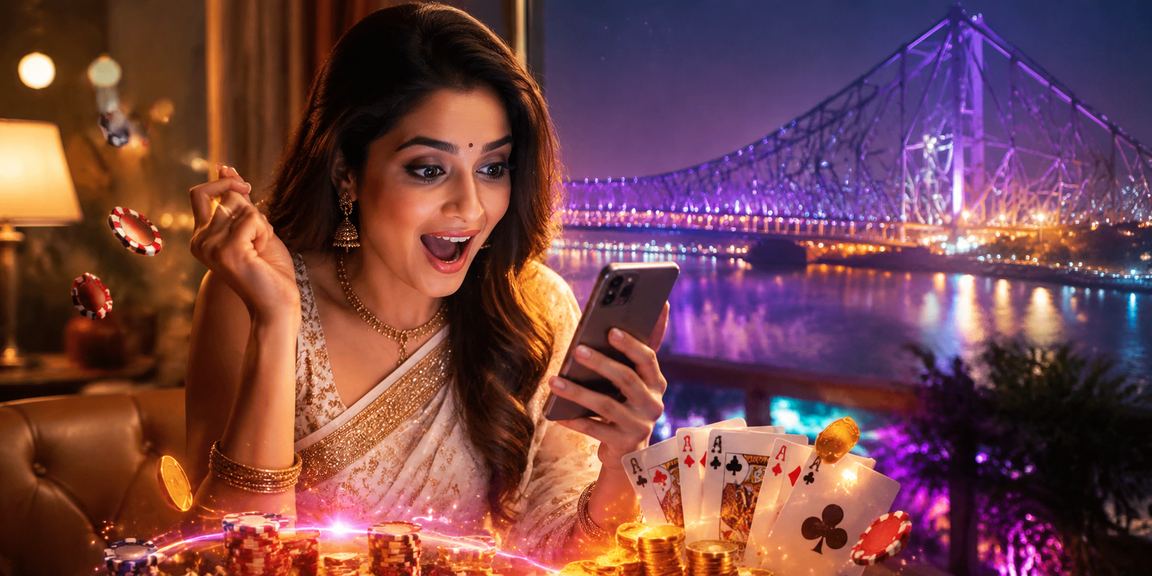 Kolkata poker game with traditional saree players