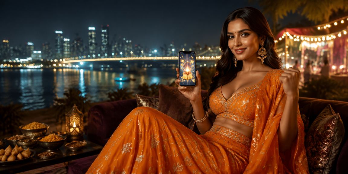 Sports betting enthusiasts at Mumbai Bandra night market on mobile devices