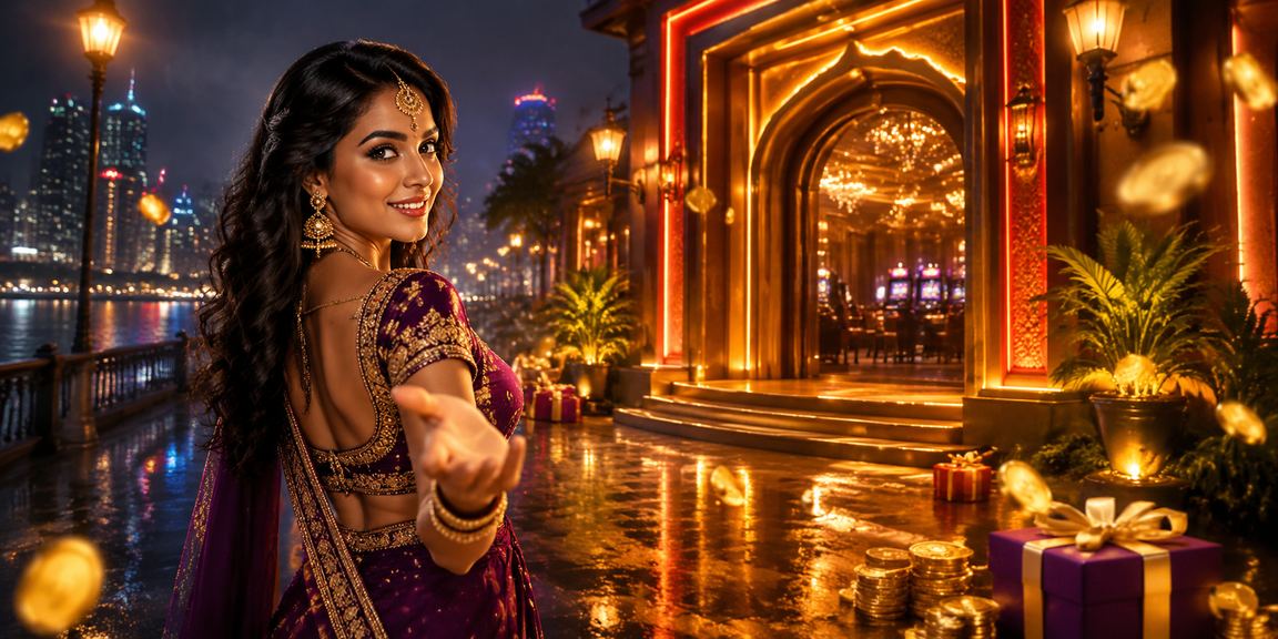 Mumbai casino scene with red and gold accents